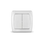 Выключатель 2 кл Маргарита белый UNIVersal (10/200)