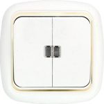 Выключатель 2 кл с/п С5 10-207 з Гармония Люкс золото с/у (72)