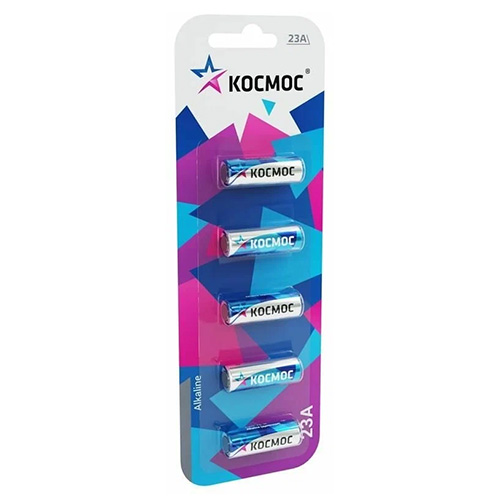 Батарейка для сигнализаций алкалиновая А 23  12 V ALKALINE "КОСМОС" (5/60/480)