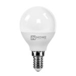 Лампа LED шар  8.0Вт Е-14 3000К 220V 600Лм ШАР-VC IN HOME (10/100)