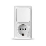 Блок ОП вертикальный 1кл+1с/з Олимп белый о/у UNIVersal (5/50)