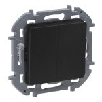 Legrand INSPIRIA Антрацит Выключатель двухклавишный 10 AX - 250 В (1/20)
