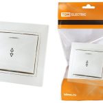 Выключатель проходной 1 кл с/п белый Таймыр TDM (10)