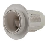 Патрон Е27 пластик с прижимным кольцом белый ППК IN HOME(20/200)