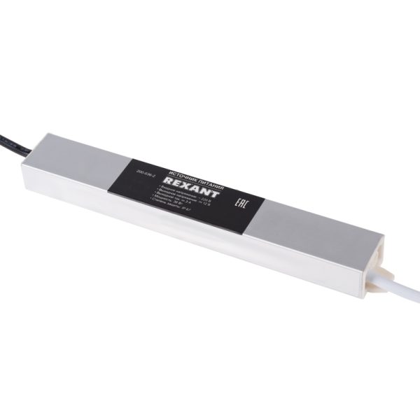 Блок питания для LED ленты 110-220 V AC/12 V DC 3 А 36Вт с проводами IP67 REXANT