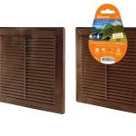 Решетка разъемная с москитной сеткой, 208х208 "ЭКО" (коричн.) TDM