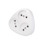 Разветвитель (тройник) 3 гн. б/з белый 16А РВ16-258 Р Bylectrica (1/8/32)