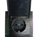 Розетка 1 с/з с крышкой ЛАМА TDM старинное серебро 16А (1/10)