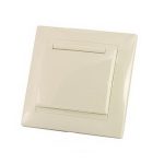 Розетка 1 с/з с крышкой IP44 ЛАМА TDM сл кость (10)