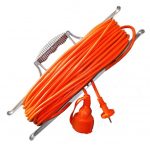 Удлинитель-шнур на рамке 1 гн. б/з 20м ПВС 2х0,75 1300Вт 6А УШ-6 IP-54 УНИВЕРСАЛ (1)