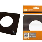 Рамка защитная для розеток и выключателей одноместная130*130мм антрацит TDM