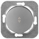 Механизм выключателя 1 кл проходной Прованс С6 10-3361 круг. клавиша с/у серебро (1/12/48)