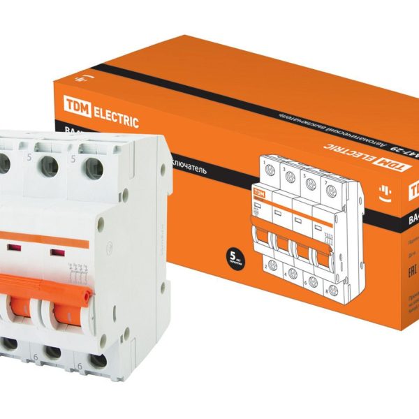 Автоматический выключатель 4Р 32А 4,5кА х-ка С ВА 47-29  TDM (1/3/30)