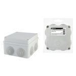 Распаячная коробка ОП 110х110х70мм, крышка на винтах, IP55, 8вх. инд. штрих-код TDM