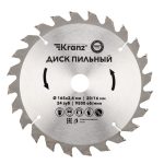 Диск пильный 165 мм х 24 зуб х 20/16 мм Kranz