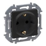 Legrand INSPIRIA Антрацит Розетка 2К+З - немецкий стандарт - 16 А - 250 В (1/10)