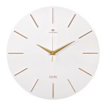 Часы настенные РУБИН КЛАССИКА d-30см, корпус белый+золото (1/10)