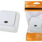 Выключатель 1 кл с/п Ладога о/у белый TDM (10)