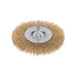 Щетка дисковая для дрели 100мм витая латунированная проволока KRANZ