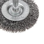 Щетка дисковая для дрели 50мм витая стальная проволока KRANZ — изображение 3