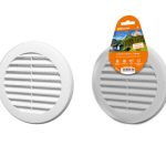 Решетка круглая с москитной сеткой, с фланцем d125, внеш. D161, бел. TDM