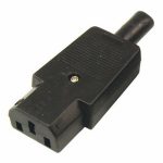 Сетевой штекер на шнур REXANT (3 конт. для комп. оборудования)