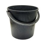 Ведро 12 литров пластмассовое с мерной шкалой, черное НАМУС (1/10)