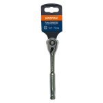 Ключ-трещотка 1/4" с металлической ручкой CrV 72 зуб