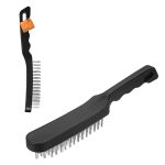 Щетка ручная, пластиковый корпус, 5-рядная, металлическая проволочная щетина, "Рубин", TDM