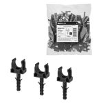 Крепеж-клипса для трубы 16 мм с дюбелем (100 шт.) черная TDM