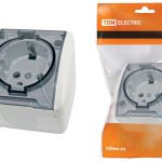 Розетка 1 с/з с прозрачной крышкой Селигер TDM белый о/у IP54 (10)