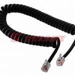 Удлинитель телефонный витой (для телефонной трубки)  2 м (черный) RJ-10 (4P-4C) REXANT