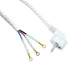 Шнур для утюга S-Евро в тканевой оплетке сетевой 1,5 м с заземлением с клеммами (5/25/200)