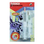 Клей двухкомпонентный эпоксикаучуковый ЭпоксиЭксклюзив №1 жидкий металл 13 мл блистер (1/40)