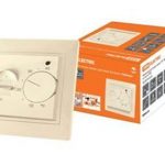 Термостат для теплых полов ТТП 16А 250В с датчиком 3м ТАЙМЫР слоновая кость TDM(1)