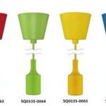 Патрон пластиковый Е27 с подвесом 1 м, синий TDM