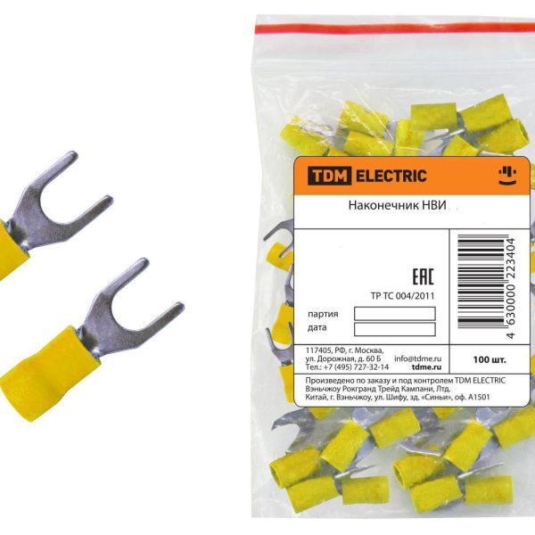 Наконечник НВИ 5,5-5 вилка 4-6мм (100) TDM
