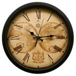 Часы настенные Atlantis S616R48 black 400x400x50 кварц, корпус черный, римские цифры