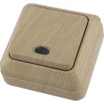 Выключатель переключатель на 2 направления 1 кл с/п Ладога TDM сосна о/у (10)