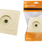 Розетка ТВ (мама)слоновая кость Таймыр TDM