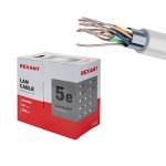 Кабель витая пара F/UTP cat5 4PR 24AWG PVC серый,внутрен REXANT (305)