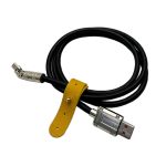 Кабель microUSB SAMSUNG 1м 6A 120Вт R-180J-V8 Ø6мм, поворотный на 180° тканевый с застежкой микс