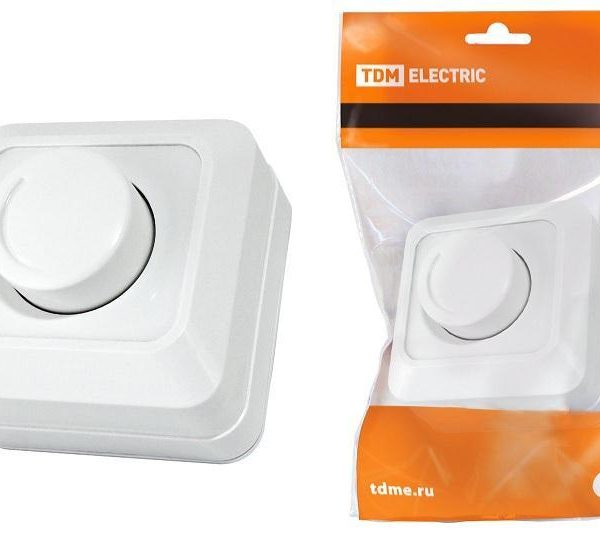 Диммер 600Вт Ладога белый керамика о/у TDM (1/10)