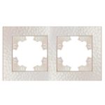 Рамка фактурная 2-ая универсальная АФИНА жемчуг UNIVersal (еврослот)