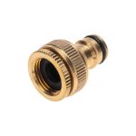 Адаптер латунный 1/2"-3/4" внутренняя резьба, с переходником ЧЕТЫРЕ СЕЗОНА