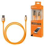 Дата-кабель, ДК 13, USB - micro USB, 1 м, силиконовая оплетка, оранжевый, TDM
