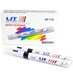 Маркер-краска строит. по мет. цв. черный (перед исполь. встряхнуть и продавить "перо") (12/100/1000)