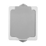 Розетка 1 с/з с крышкой с/ш Аллегро Универсал IP54 о/у серый (10)