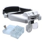 Лупа налобная бинокулярная с/п ШЛЕМ MG82000M 5 сменных линз, СВОБОДНЫЕ РУКИ (1/6/24)