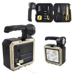 Фонарь-прожектор + набор инструментов LED YD-2161 аккум (5 больш.+1 ярк., аварийка, TYPE-C) солн.бат